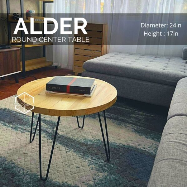 Alder Round Center Table