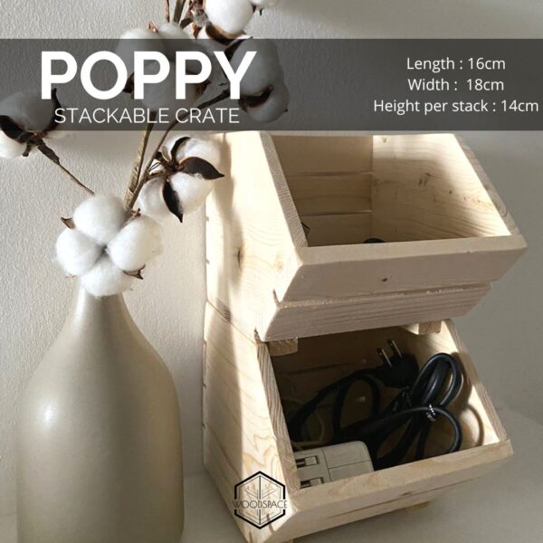 Poppy Stackable Crate 2 Pieces